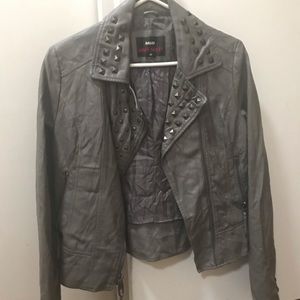 Studded faux leather jacket